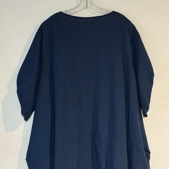 LaovanIn Women's Plus 3XL Tunic Dress Summer Cotton Linen T Shirt Knee-Length - Picture 6 of 16